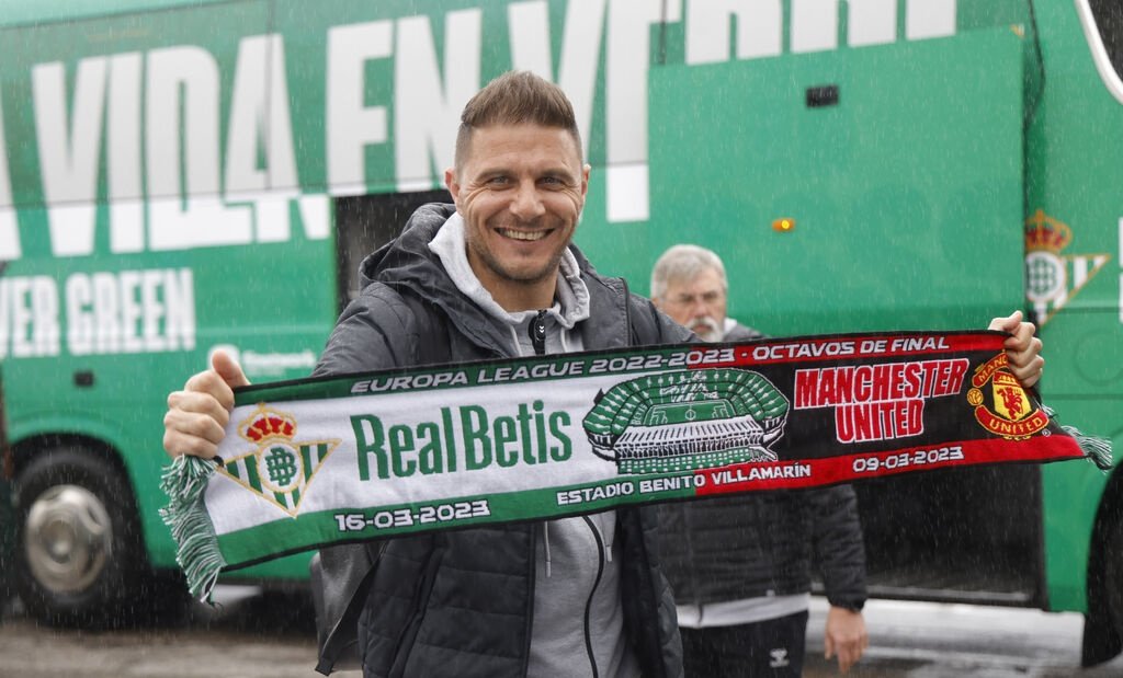 Joaquín, en la previa del duelo europeo frente al United.  Antonio Pizzaro. EFE