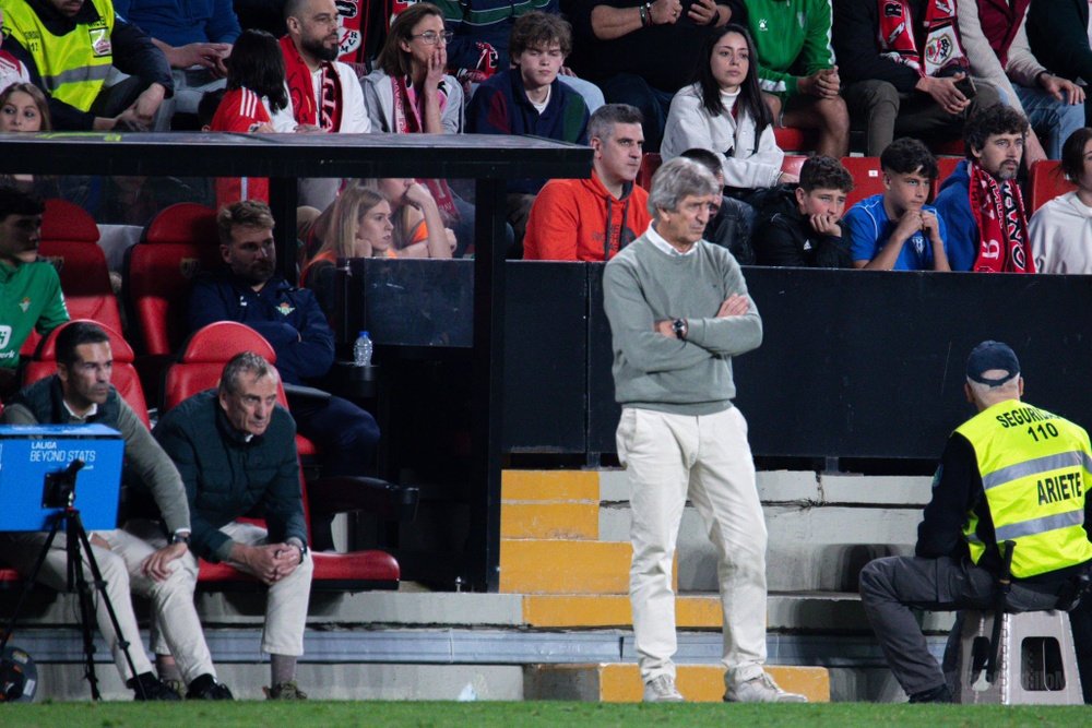 Pellegrini durante el partido ante el Rayo. Fco Gordillo