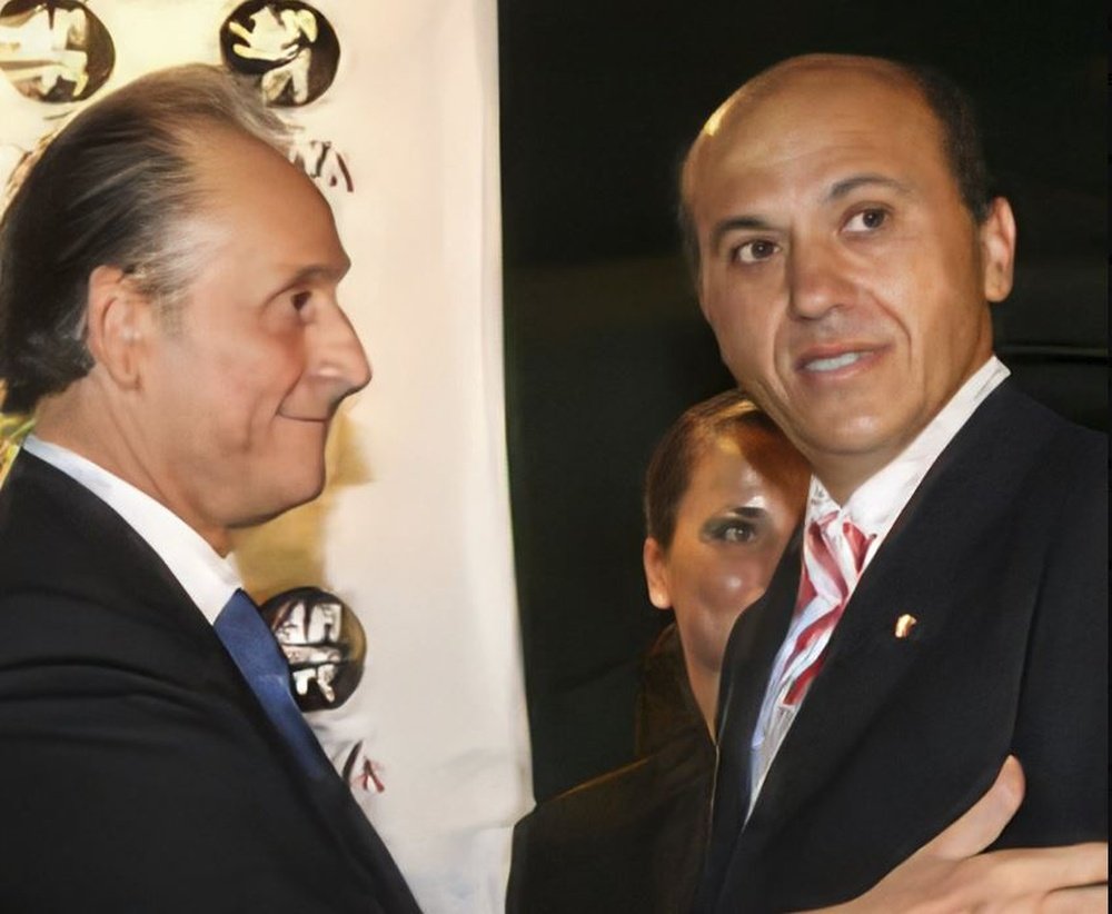 Manuel Ruiz de Lopera y José María del Nido, cuando presidían el Real Betis y el Sevilla FC.- M.G.