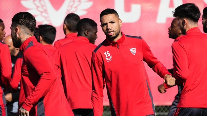 Youssef En-Nesyri regresa con el grupo tras ser ausencia en los últimos dos entrenamientos.-SFC