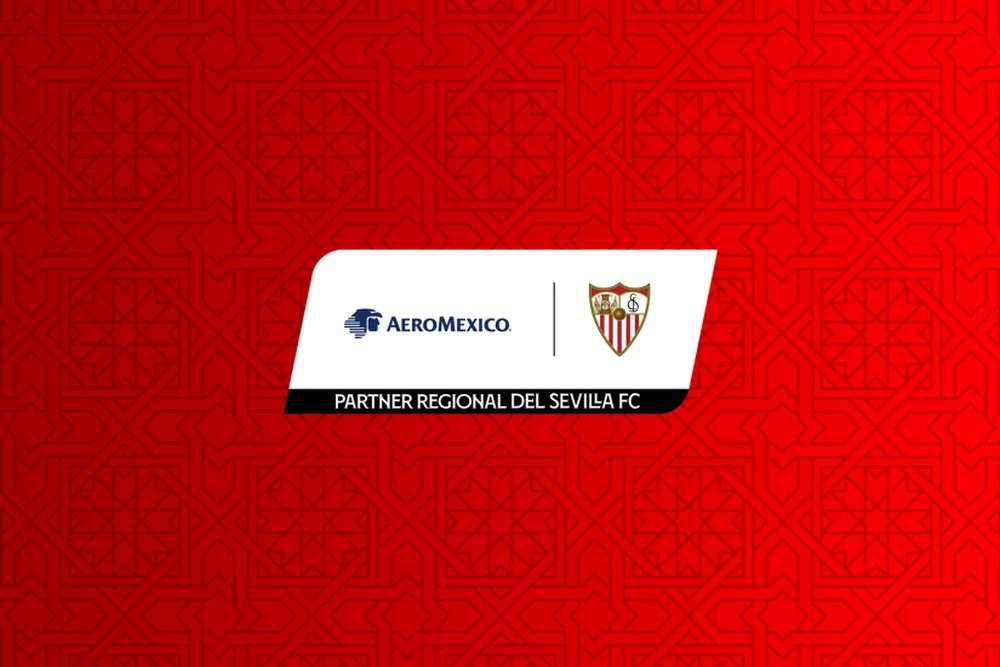 Imagen el acuerdo entre el Sevilla FC y AeroMéxico Foto: Sevilla FC