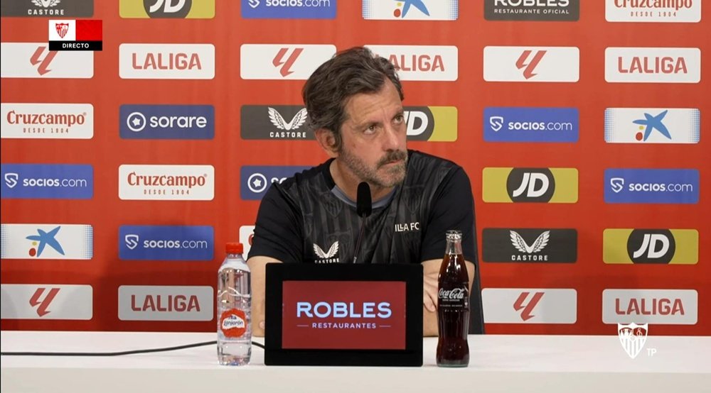 Quique Sánchez Flores en la rueda de prensa previa al partido frente al Valencia