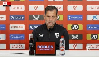 Quique Sánchez Flores, en rueda de prensa previa al choque ante el Granada CF.-SFC