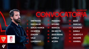 Los 21 futbolistas convocados para el partido ante el Granada CF