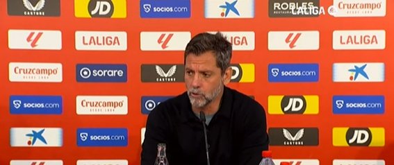 Quique Sánchez Flores, en la rueda de prensa después del partido ante el Cádiz CF.-SFC