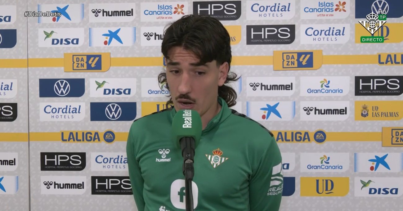 Captura de la entrevista de Bellerín en Betis TV