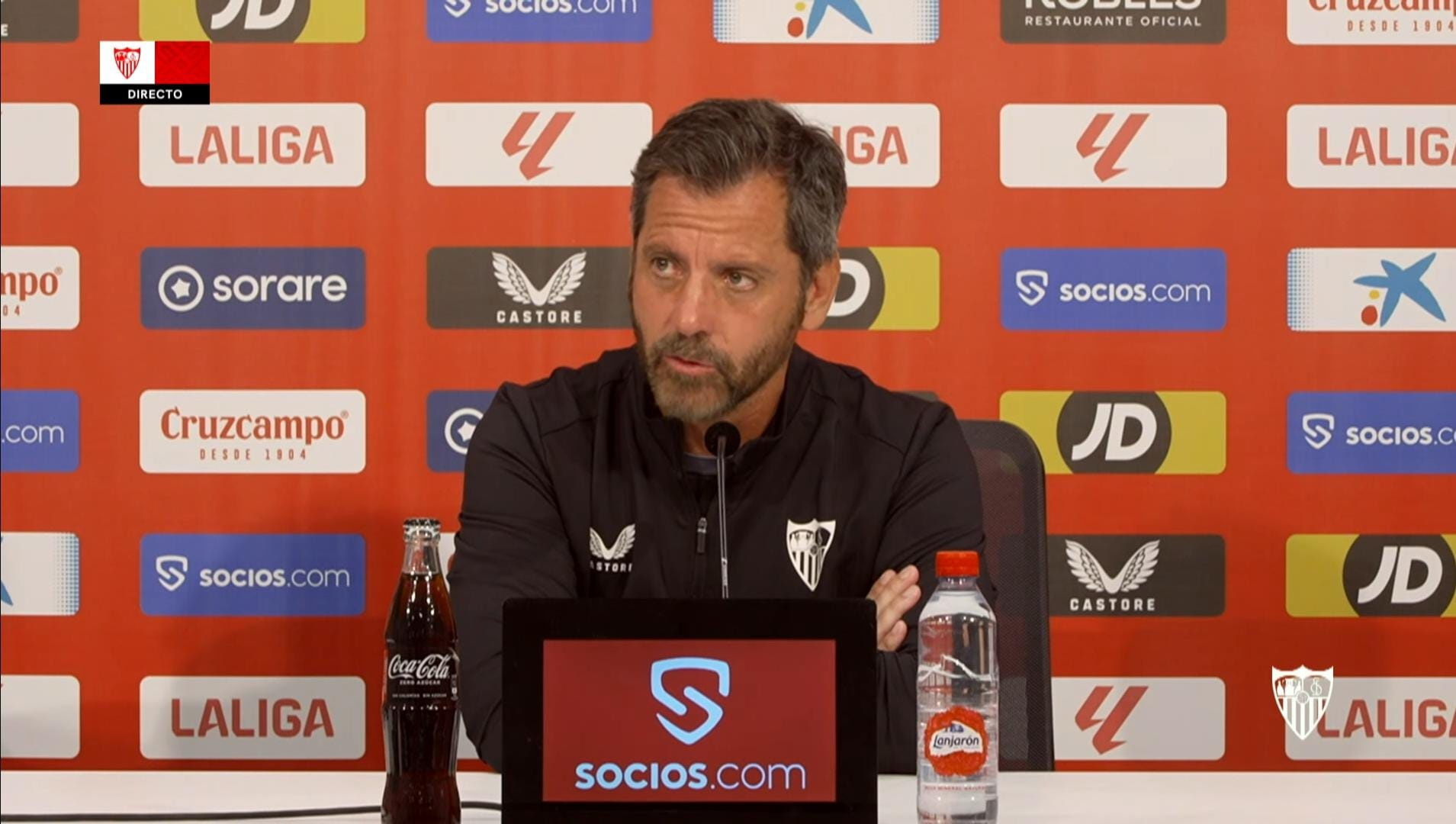 Quique Flores en la rueda de prensa previa al partido frente al FC Barcelona