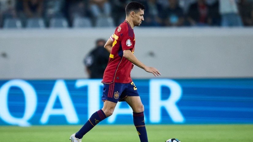 Jesús Navas en un partido con la selección española .-SFC