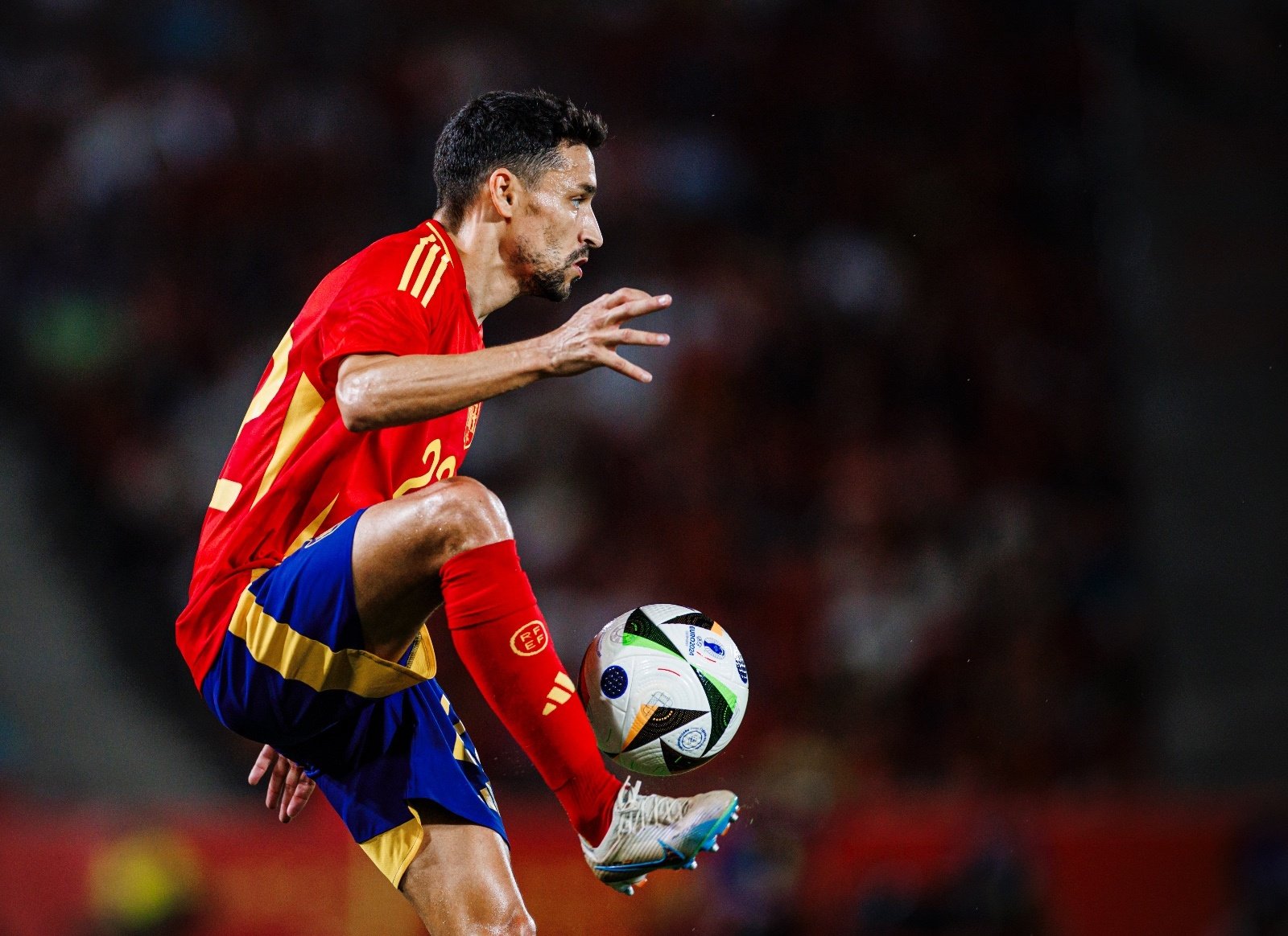 Jesús Navas durante la victoria de España ante Irlanda del Norte   Foto: Selección Española de Fútbol