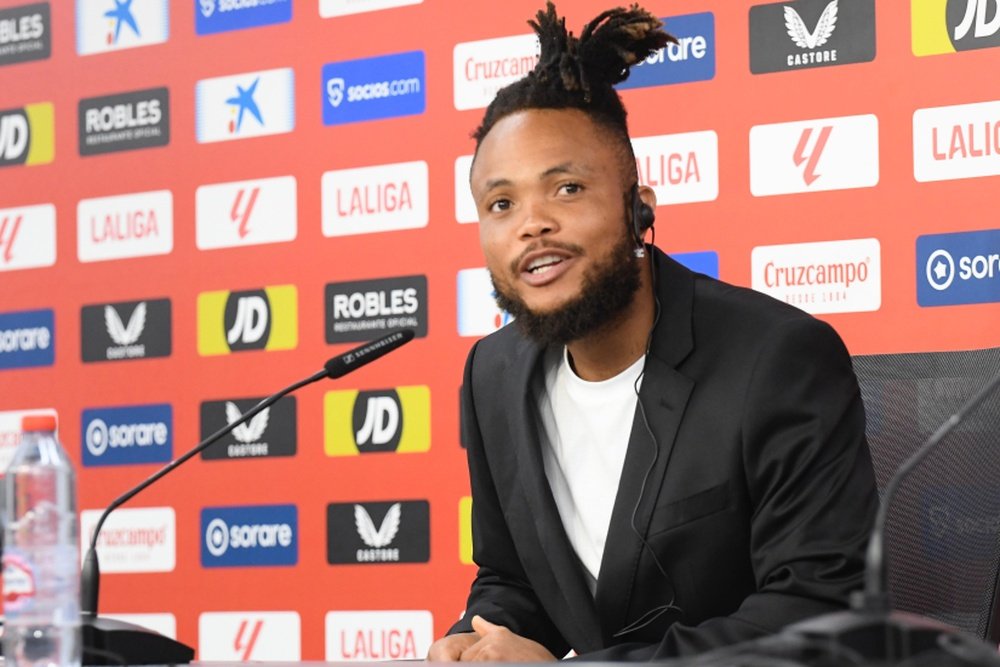 Chidera Ejuke, en su presentación como nuevo jugador del Sevilla FC.-SFC