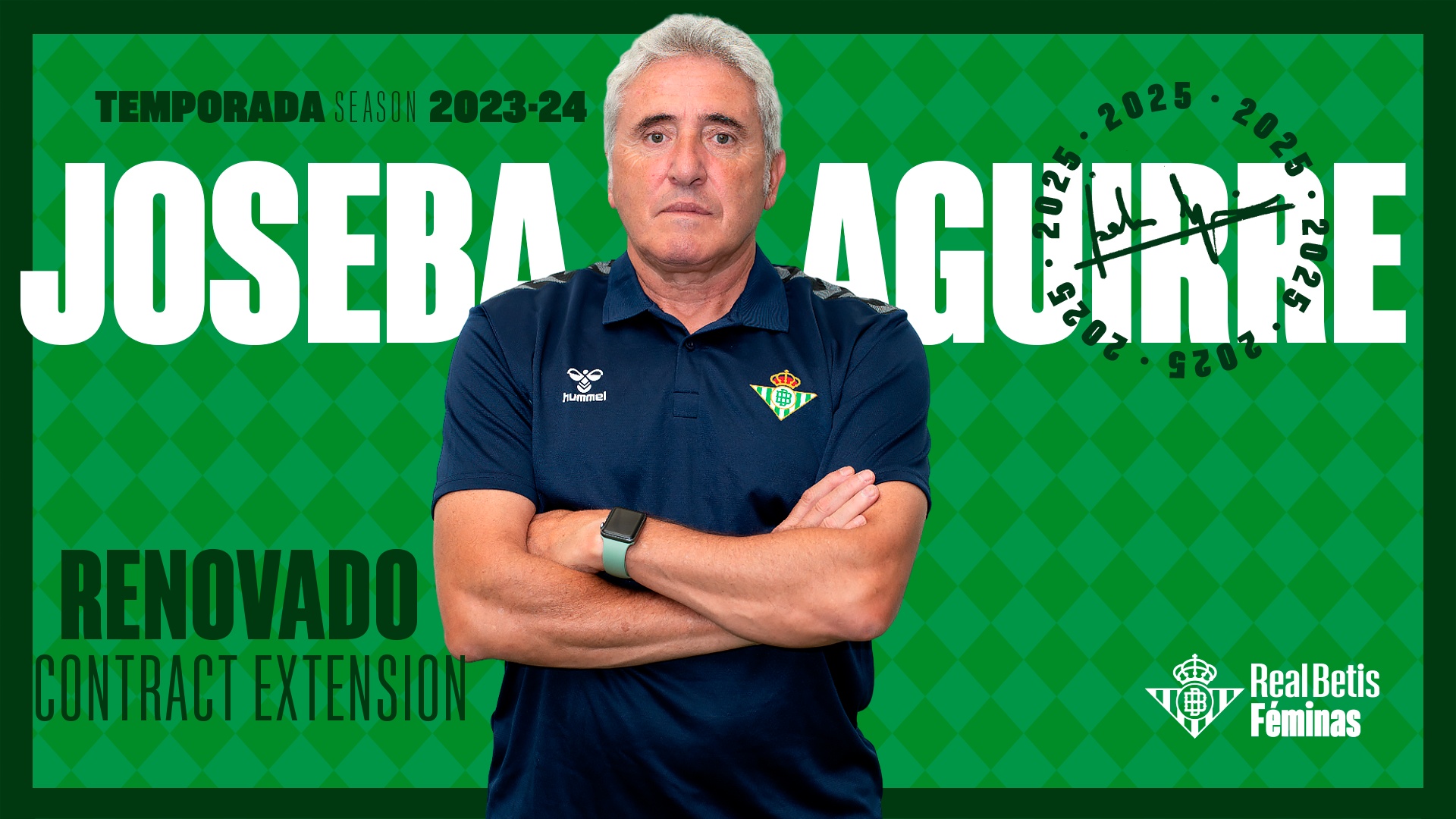 Joseba Aguirre seguirá al frente del Real Betis Féminas tras asegurar la permanencia con un gran bagaje de resultados desde su llegada.- RBB