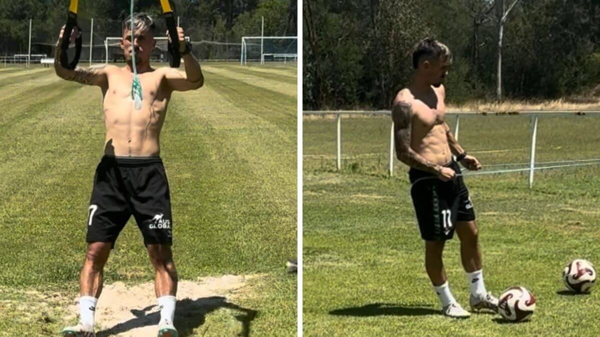 Rodri Sánchez se está entrenando en vacaciones para mejorar su masa muscular.-