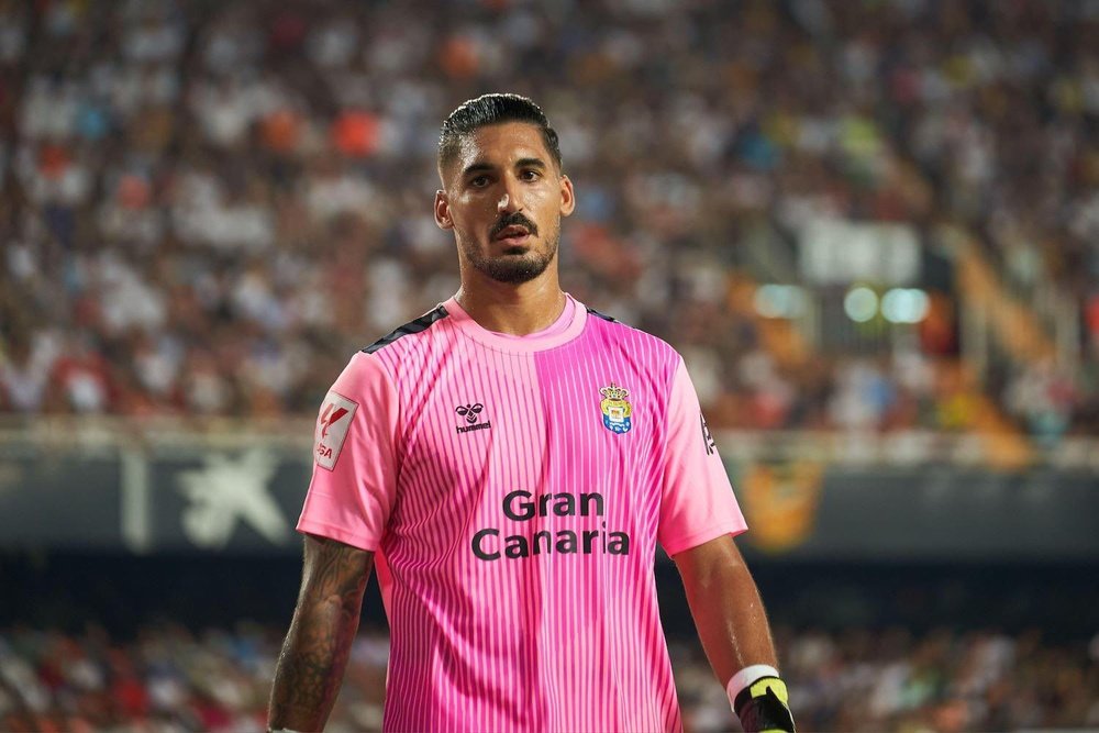 Álvaro Valles, en un partido con la UD Las Palmas.