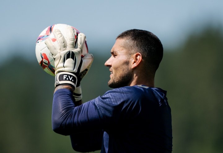 Fran Vieites en pretemporada con el Betis. RBB
