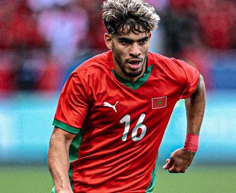 Abde con la selección de Marruecos Sub-23.- Equipe du Maroc