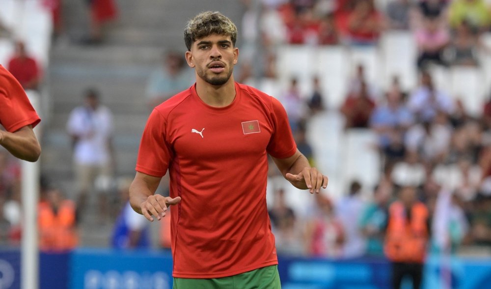 Abde en el calentamiento previo a las semifinales.- Équip du Maroc