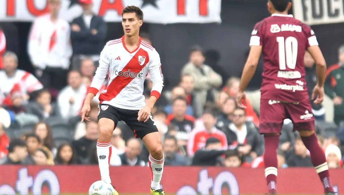 Gattoni, durante su primer partido con River Plate  Foto: River Plate