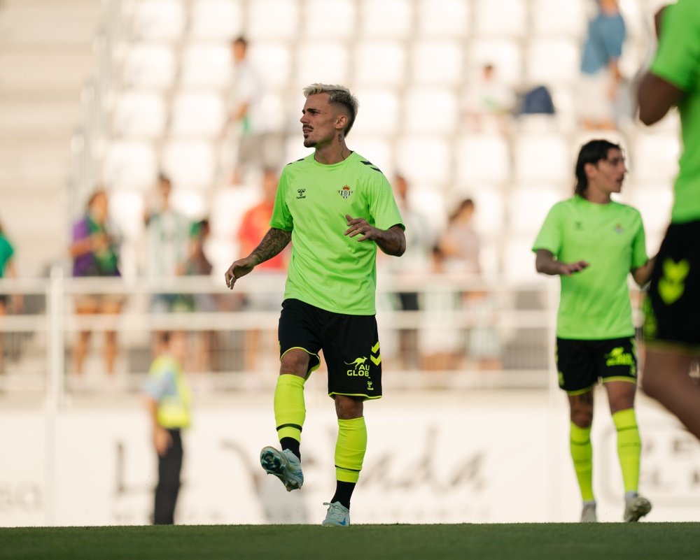 Rodri Sánchez en el amistoso ante el Cádiz.- RBB