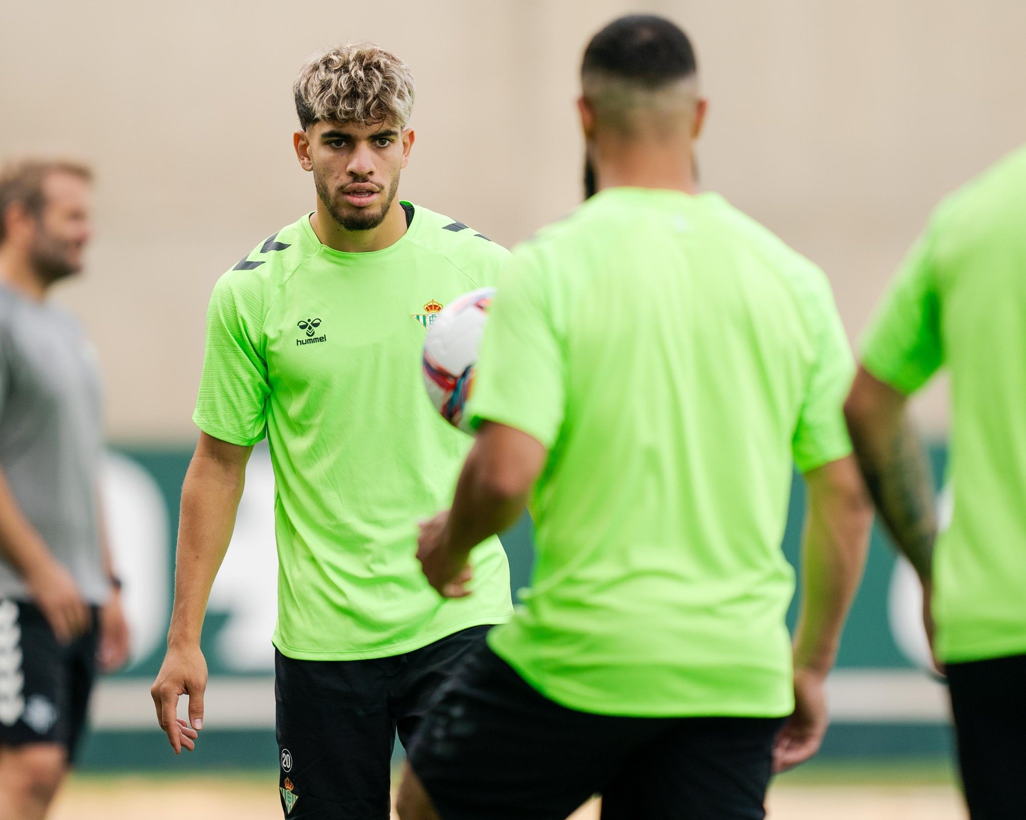 Abde, en su regreso a los entrenamientos con el Betis. RBB