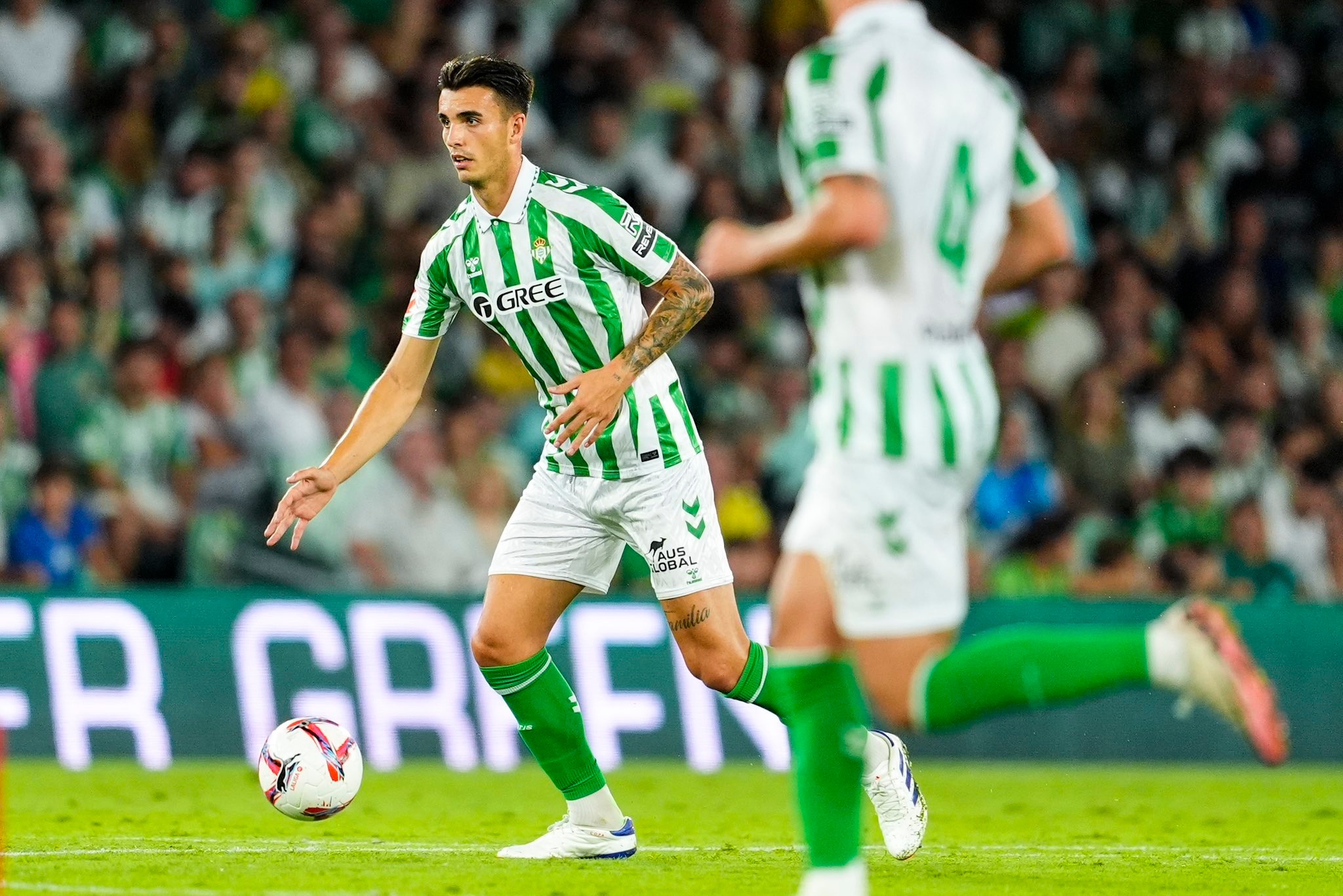 Ismael Sierra ha disputado varios partidos esta pretemporada con el primer equipo del Real Betis.- RBB