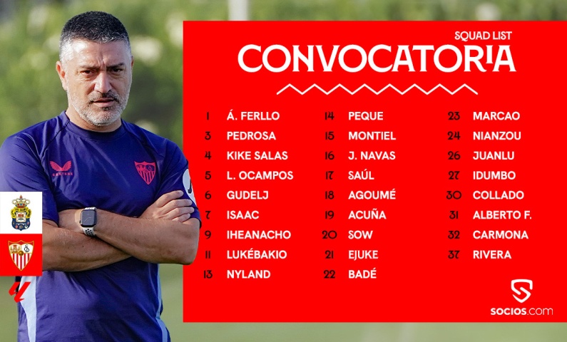 26 convocados para el estreno en LaLiga ante la UD Las Palmas