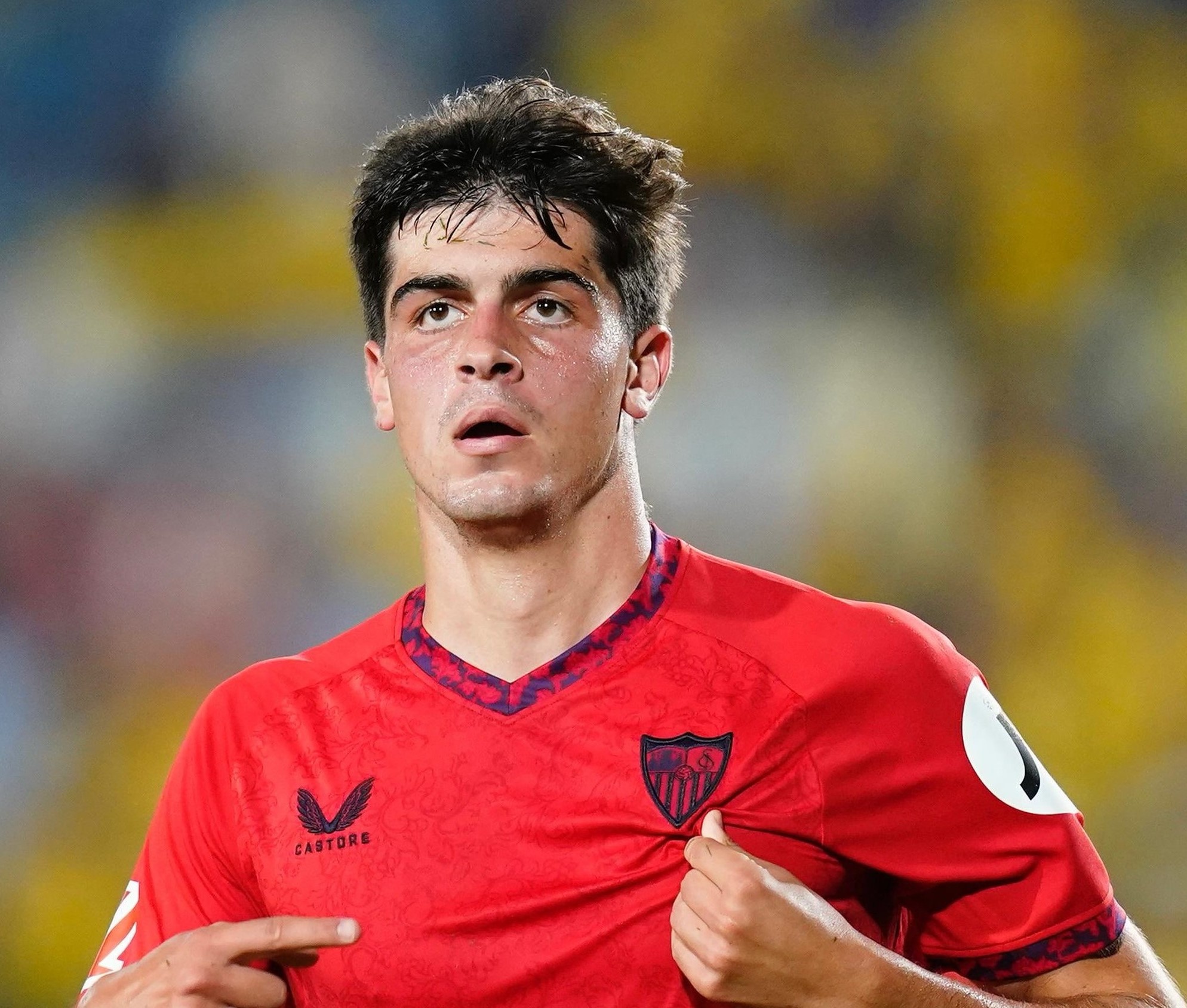 Juanlu celebra su gol en el partido entre la UD Las Palmas y Sevilla FC  Foto: SFC