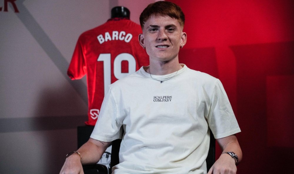 Valentín Barco, en su primera entrevista como jugador del Sevilla FC Foto: SFC