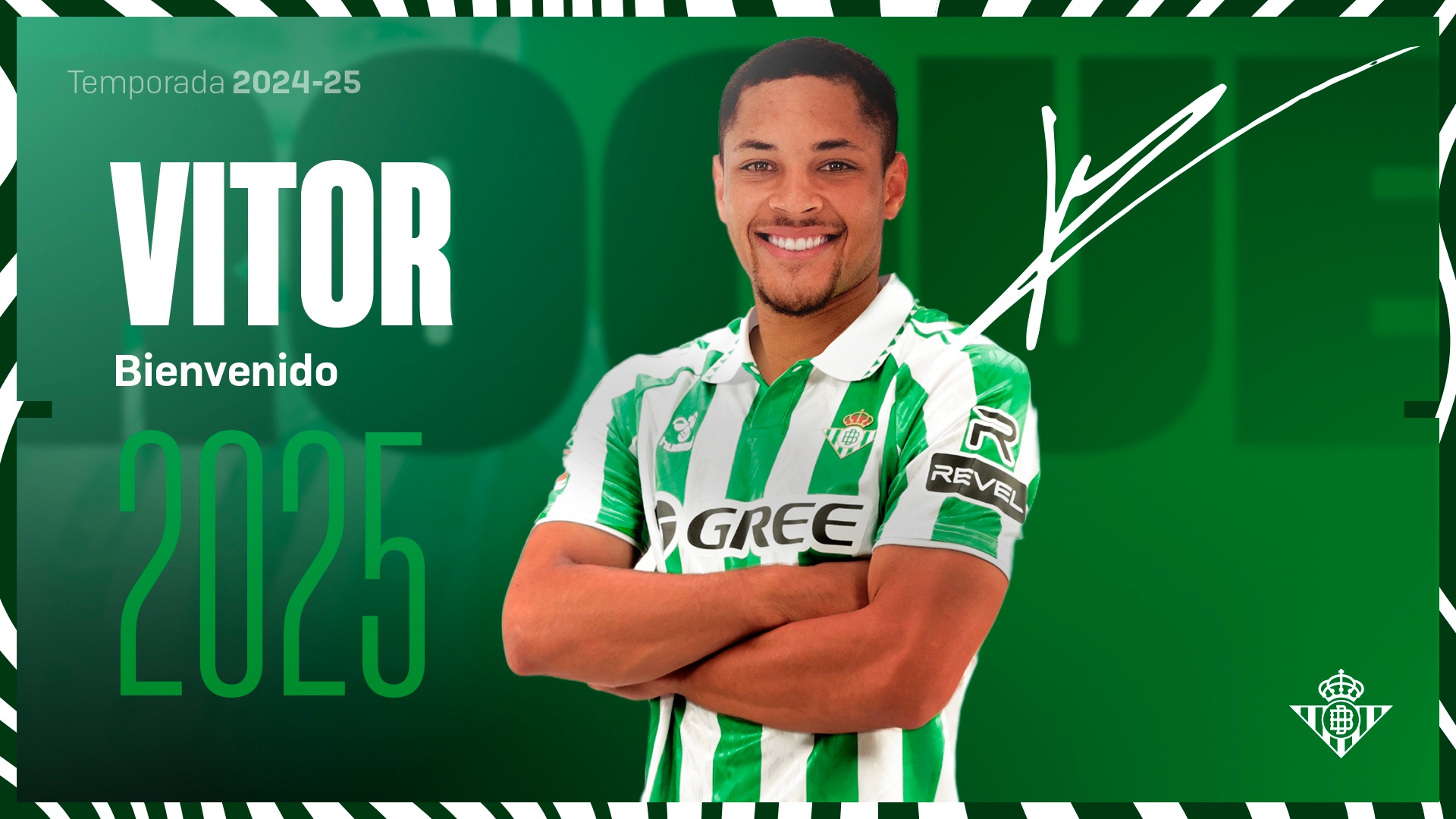 El Real Betis y el FC Barcelona han hecho oficial la cesión de Vitor Roque.- RBB