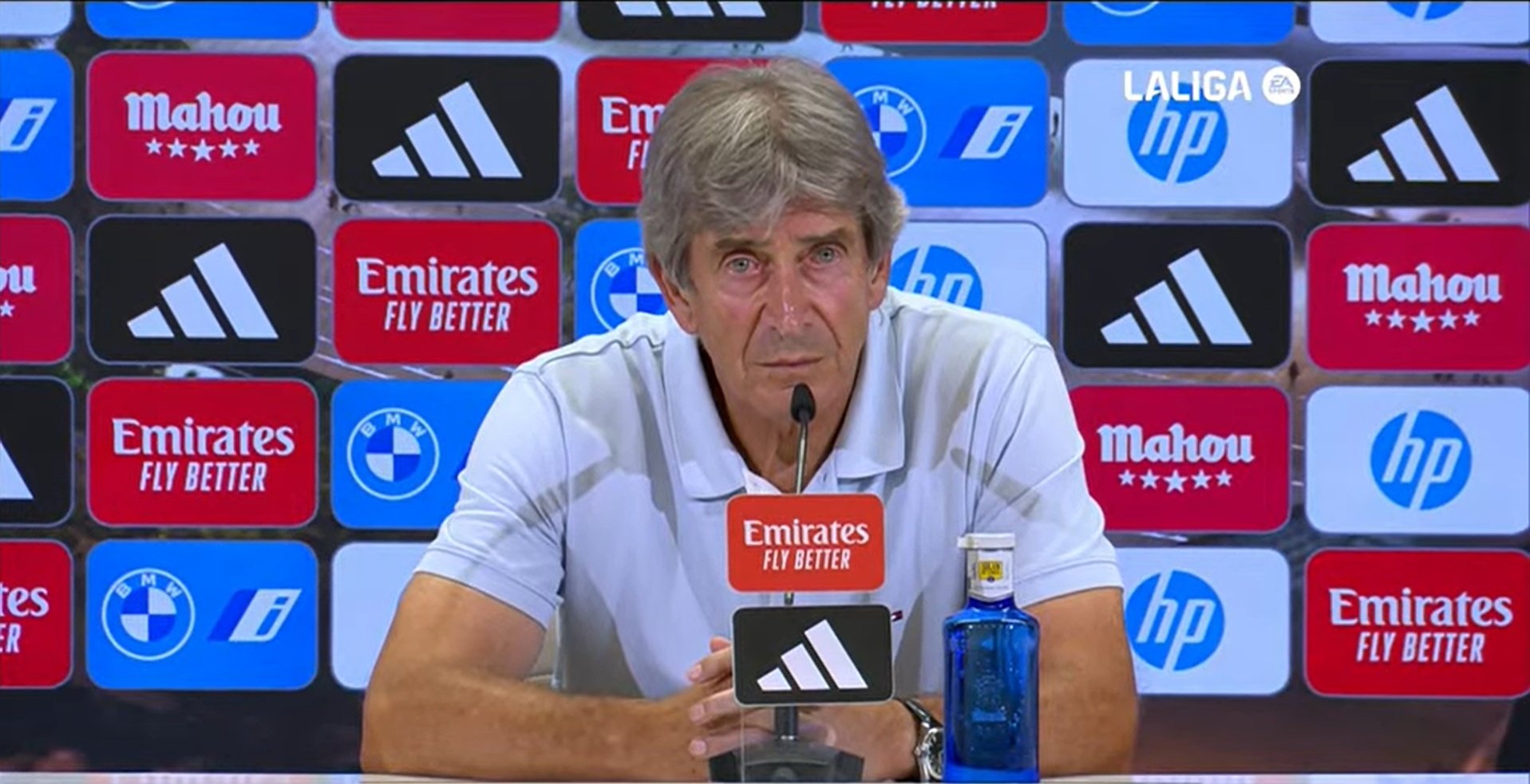 Manuel Pellegrini en  la rueda de prensa posterior al partido contra el Real Madrid.- LaLiga