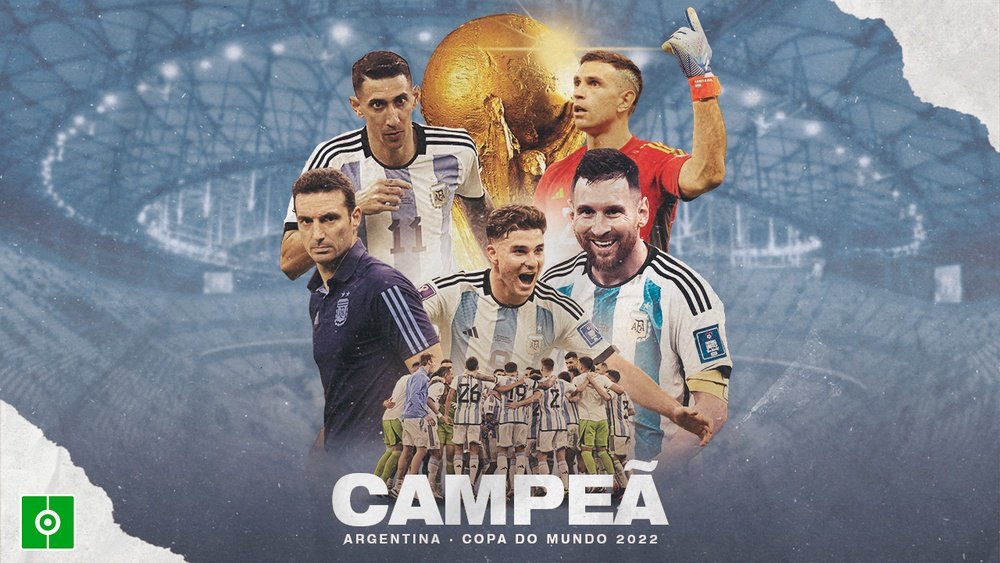 Baixe o pôster da Argentina campeã da Copa do Mundo - 18/12/2022