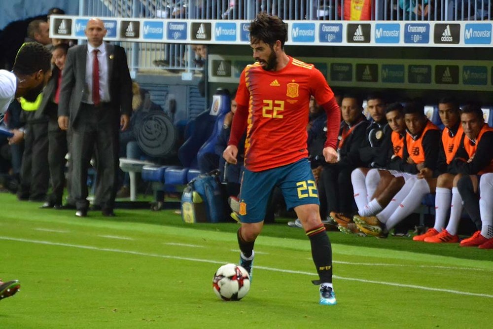Isco in action for Spain against Costa Rica. BeSoccer