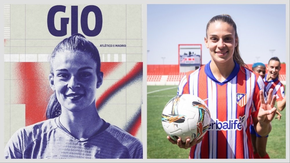 A brasileira Gio lidera a goleada do Atlético sobre o Ajax, em 5 a 1. Captura/ X@AtletiFemenino