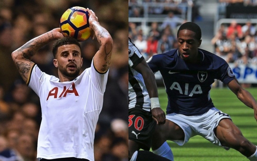 A la izquierda, Kyle Walker, en su etapa en el Tottenham; a la derecha, Kyle Walker-Peters.