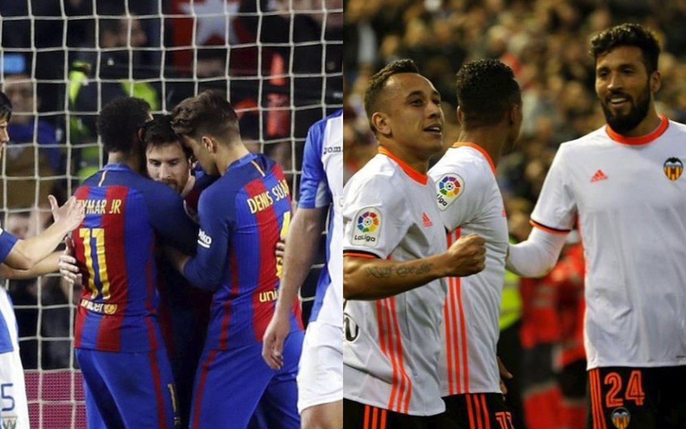 El Barcelona pasó del k.o. a la esperanza gracias al Valencia. EFE