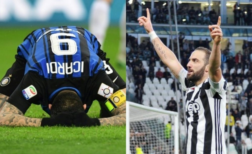 Icardi and Higuain will be the main protagonists of the game. AFP/EFE