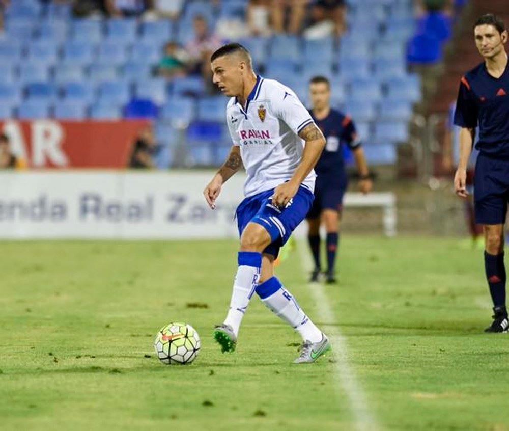 Abraham Minero ha ampliado su contrato un año más con el Zaragoza. Twitter.