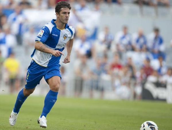 Abraham Paz, en un partido con el Sabadell. Twitter