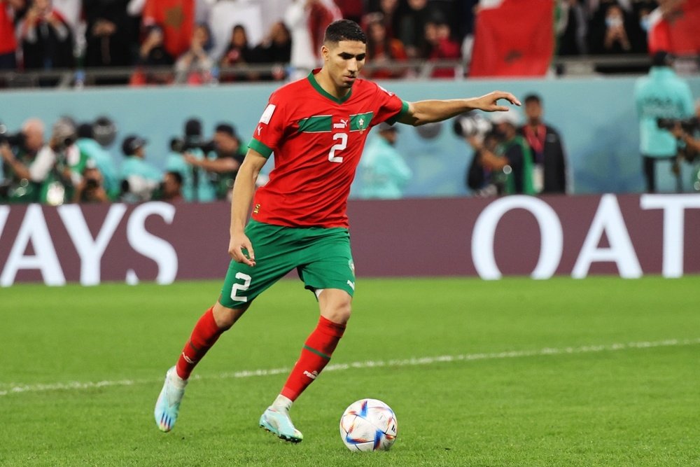 Hakimi addressed Morocco's Olympics semi-final against Spain. EFE