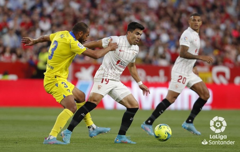 Sevilla y Cádiz empataron en el Pizjuán. LaLiga