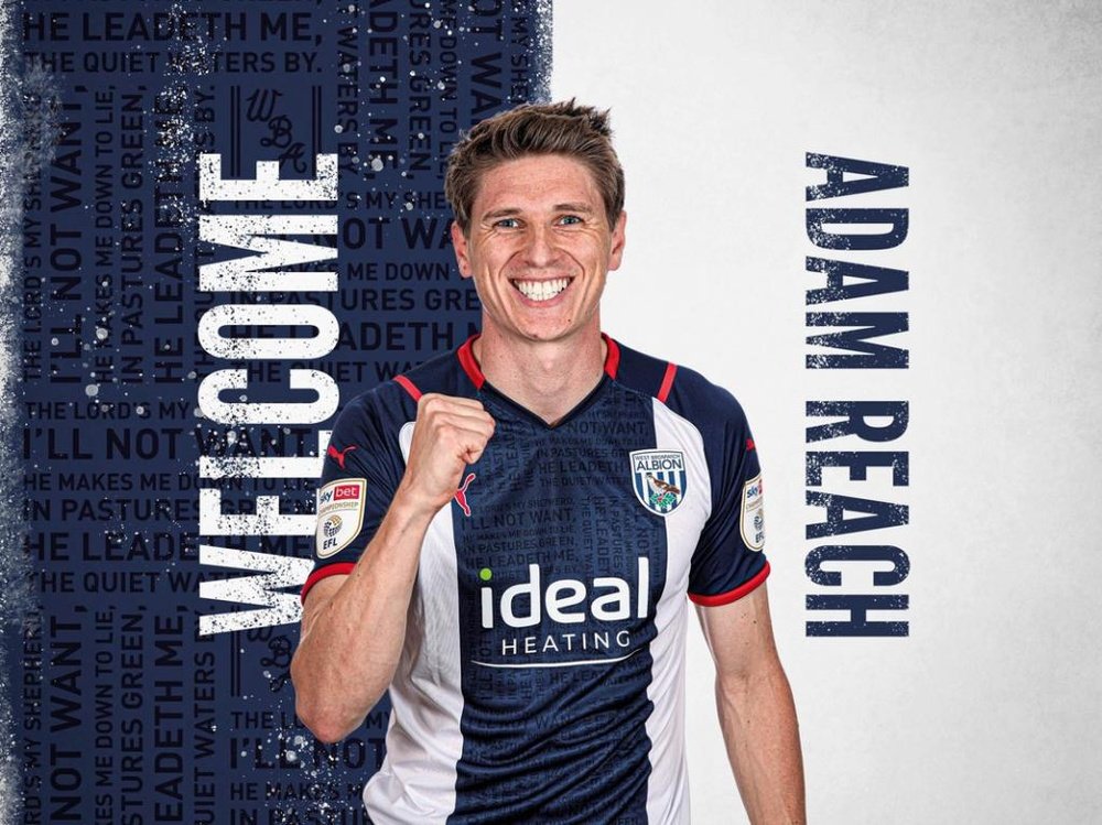 Adam ya viste la camiseta de los West Bromwich Albion. Twitter/WBA