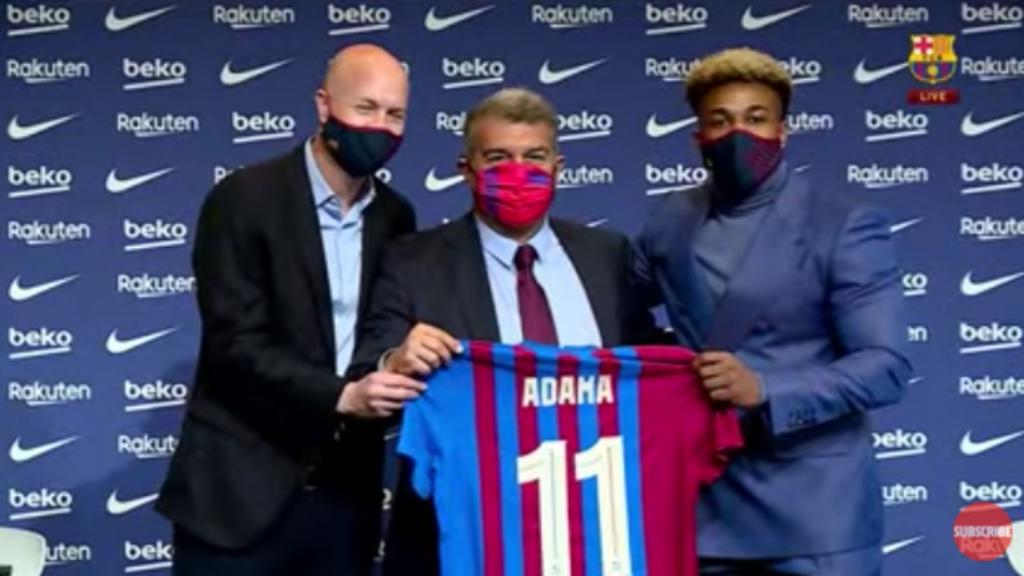 Presentación de Adama Traoré con el Barcelona