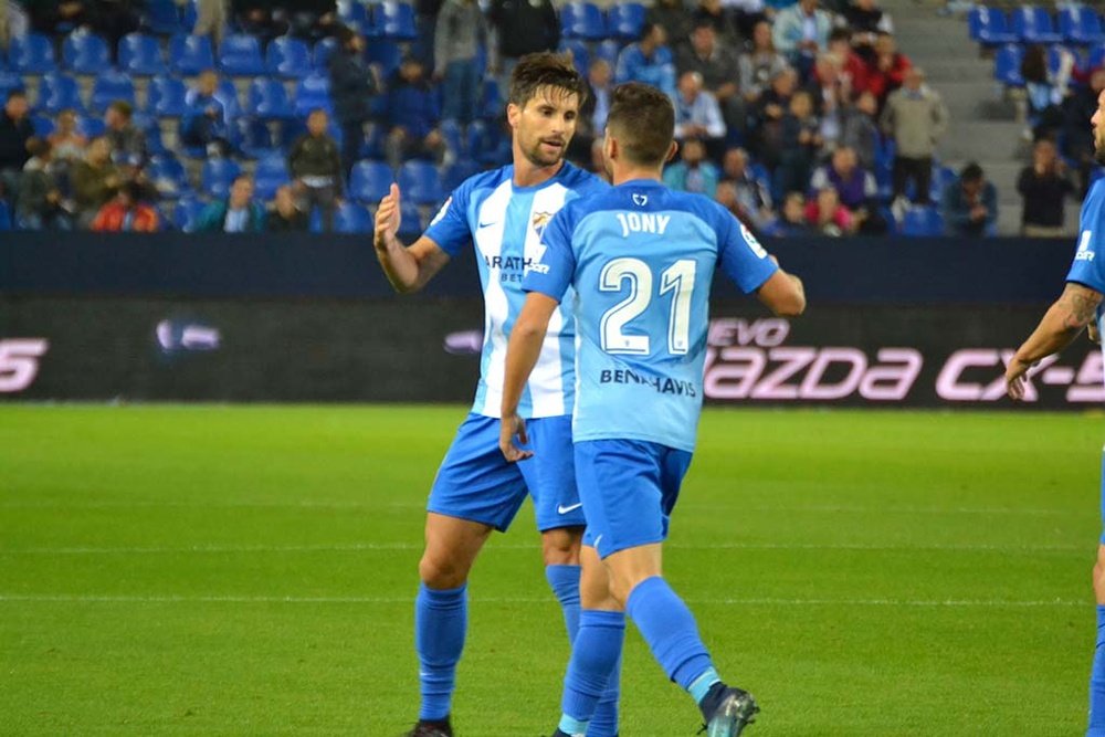 Adrián marcó su segundo gol oficial con el Málaga. BeSoccer