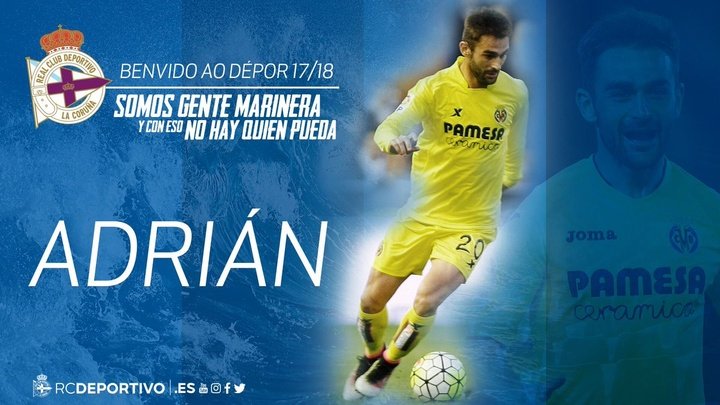 OFICIAL: Adrán López confirmado no Deportivo