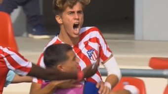 Adrián Niño marcó el único tanto de la victoria del Atlético. Captura/Eleven2