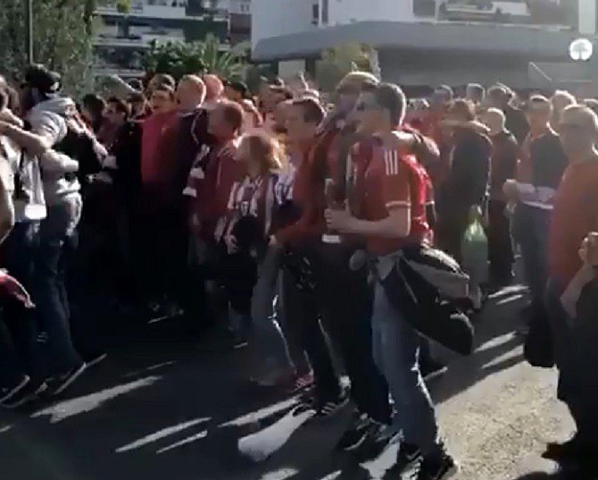 Craziness in Seville: Bayern fans take to the streets