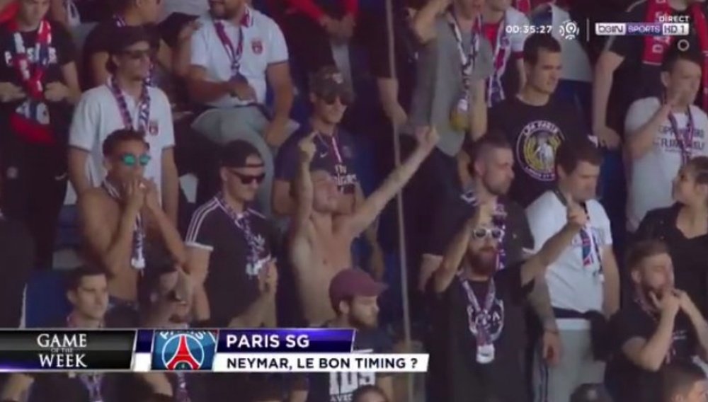 Neymar was not received well in his first game back. Captura/BeINSports