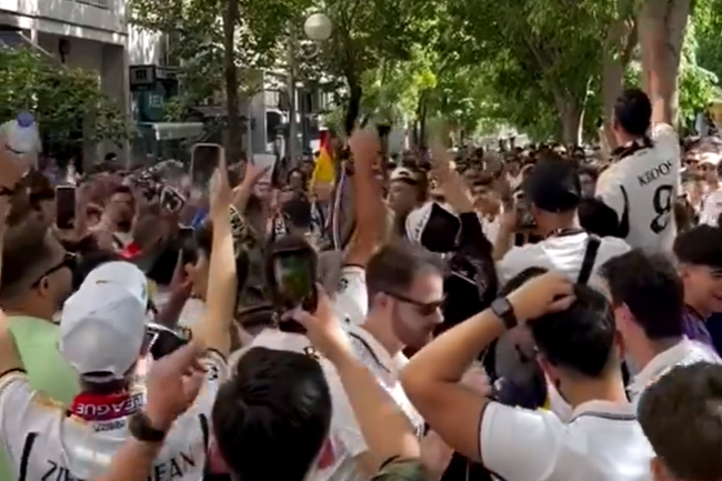 Several fans of the home club were filmed while remembering Leo Messi not too fondly in the hours leading up to Real Madrid's Champions League decider against Bayern Munich. 
