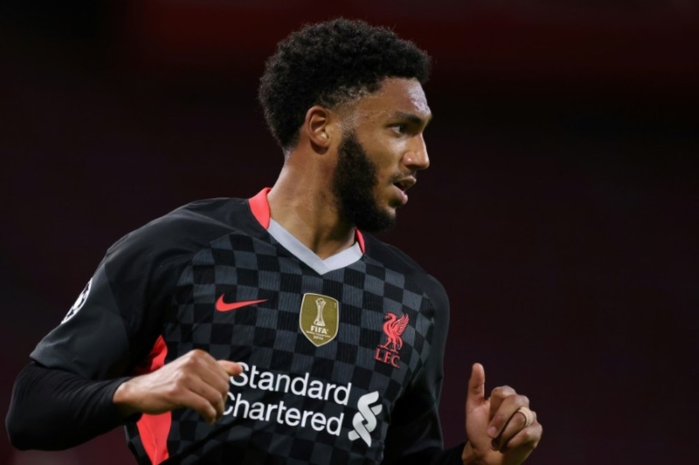 Liverpool confirme la blessure de Joe Gomez. afp