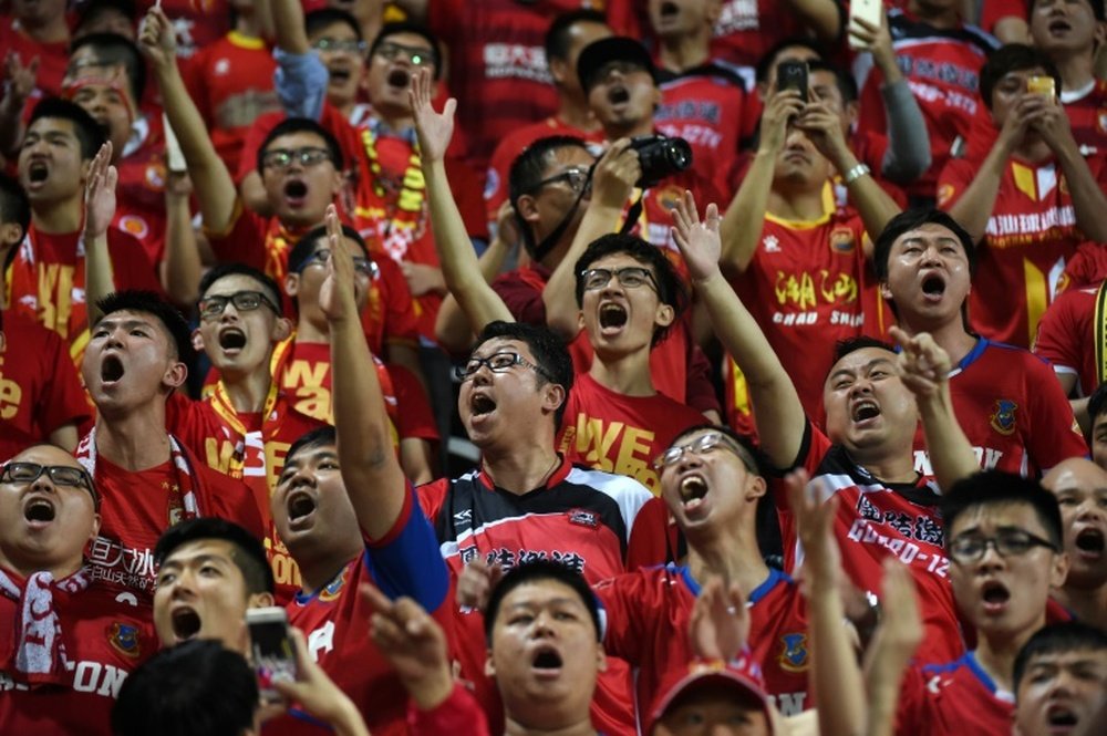 Fans of Chinas Guangzhou Evergrande