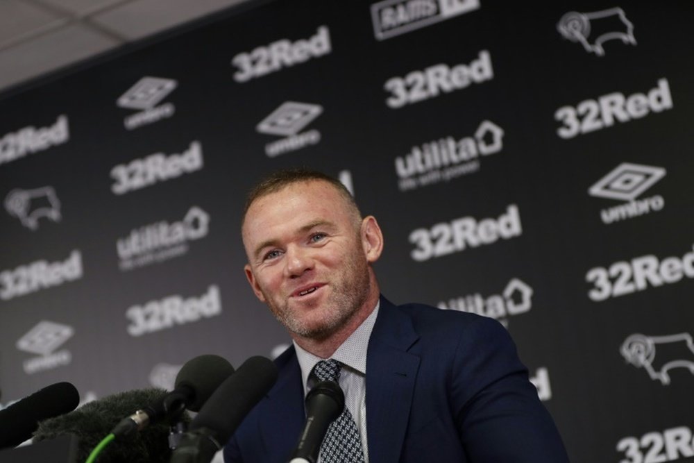 Wayne Rooney, agora ex-jogador e atual treinador do Derby County. AFP